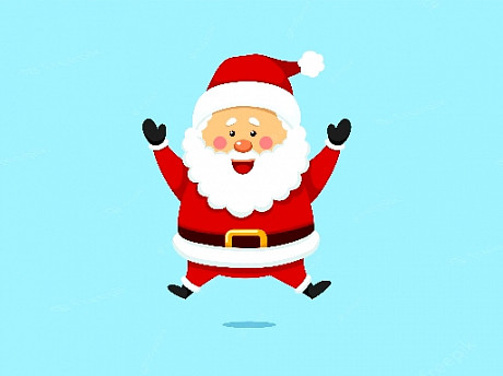 Poskakujúci Santa Claus